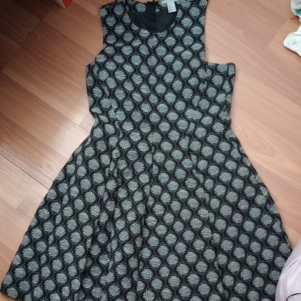 H&M Silver Gray Halter A-Line Mini Dress